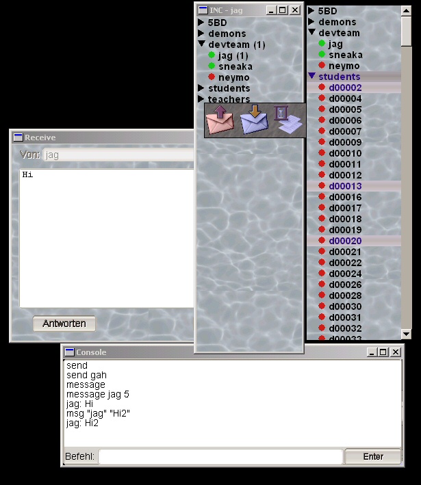 A fully-featured instant messenger. Please note that we were no designers.